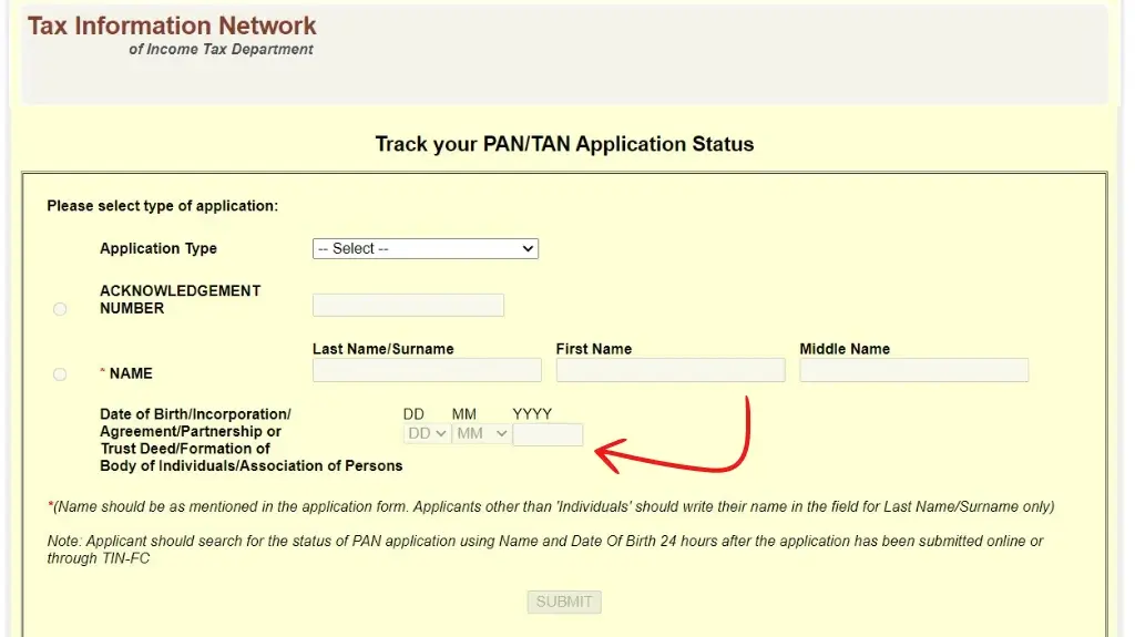 How to Track/Know PAN Card Status by Name, Mobile & Acknowledgment No 5 pan card status via nsdl